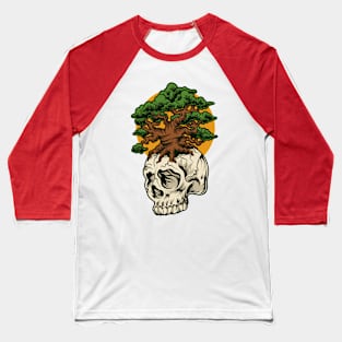 Rout Skull Illustration Baseball T-Shirt